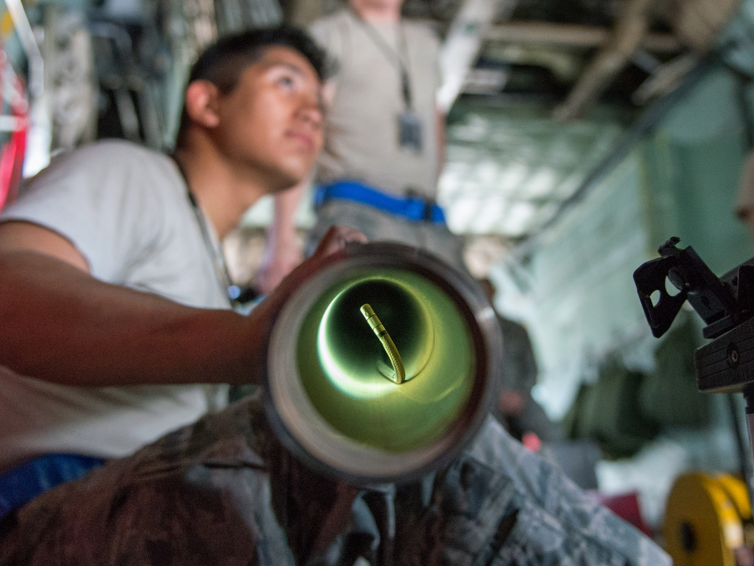 Inspecting a pipe using a borescope