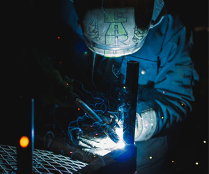 welder welding with filler wire