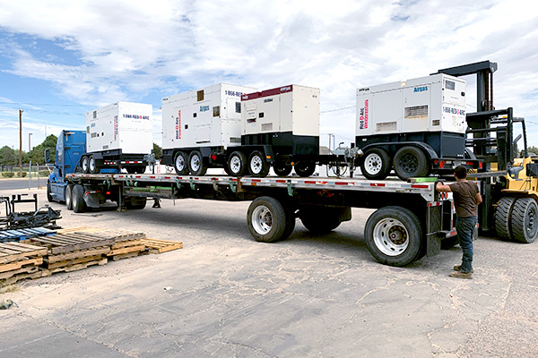 generators on a trailer