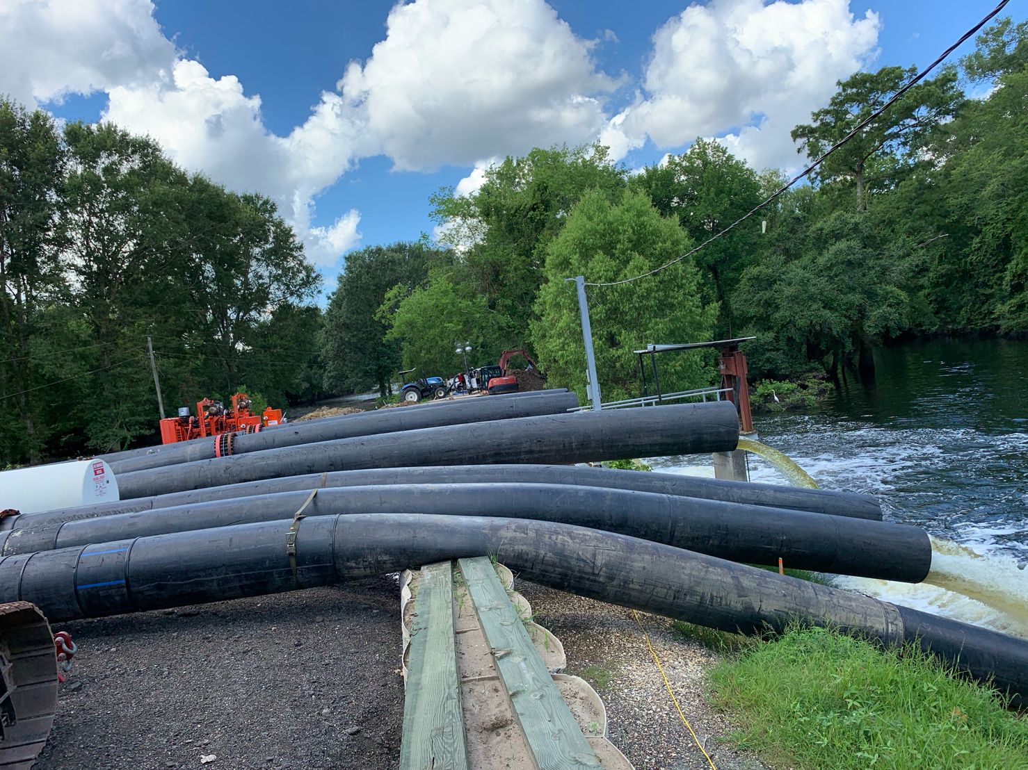 emergency power supply for flooding in louisiana bayou