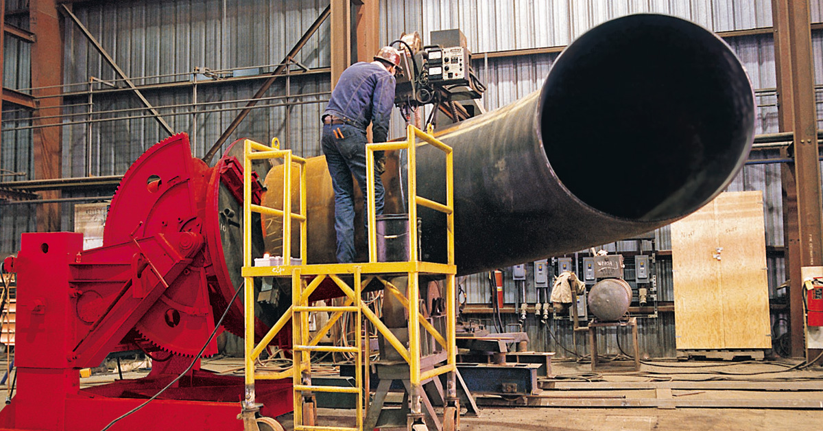 Welding positioner clearance